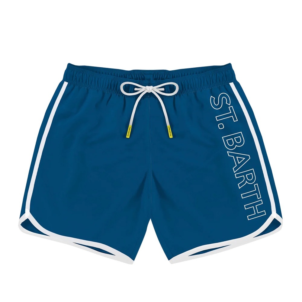 NWT MC2 SAINT BARTH Alphaclub Stretch Swimshorts Navy Blue